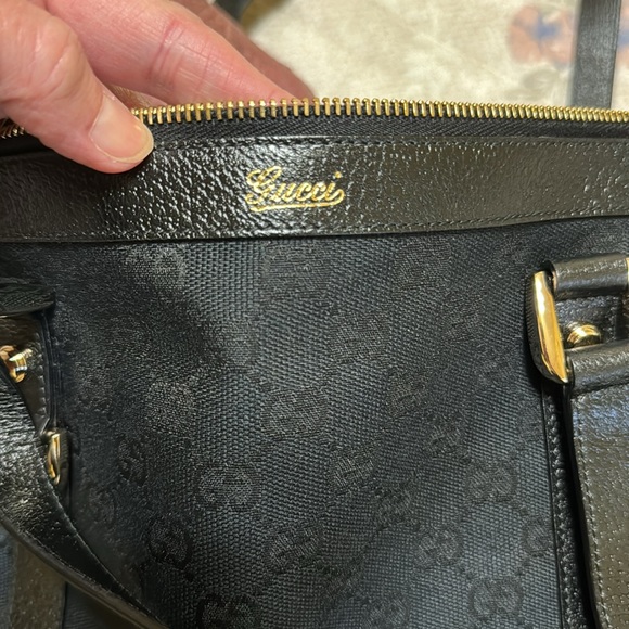 Gucci canvas gg logo handbag. Black. Nw/out tags. 5” wide x 8.5” high. - Picture 3 of 7